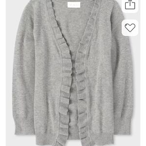 Place Gray Ruffled Cardigan